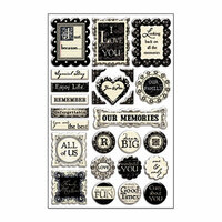 Creative Imaginations - Narratives - Antique Cream Collection by Karen Russell - Epoxy Stickers - Antique Cream