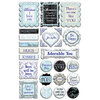 Creative Imaginations - Narratives - French Blue Bell Collection by Karen Russell - Epoxy Stickers - French Blue Bell, CLEARANCE