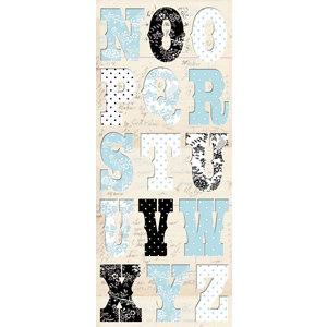 Creative Imaginations - Narratives - French Blue Bell Collection by Karen Russell - Chipboard Alphabet - French Blue Bell, CLEARANCE