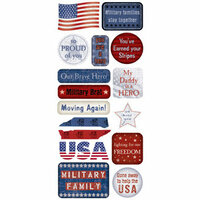 Creative Imaginations - Signature Military Collection - Jumbo Stickers - Military Life