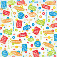 Creative Imaginations - Signature Magic Meals Collection - 12x12 Paper - Silly Phrase, CLEARANCE