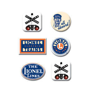 Creative Imaginations - Lionel Trains Collection - Stamped Metal Brads - Lionel Logos