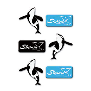 Creative Imaginations - Sea World Collection - Stamped Metal Brads - Shamu