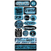 Creative Imaginations - Sports Xtreme - Water Sports Collection by Christine Adolph - Jumbo Sticker Sheet - Swimming