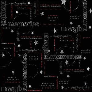 Creative Imaginations - Magic Collection - 12x12 Silver Foil Paper - Magic Words