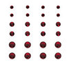 Creative Imaginations - Creative Cafe Collection - Self Adhesive Gems - Dark Red