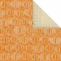 Creative Imaginations - Harvest Moon Collection by Danelle Johnson - 12 x 12 Double Sided Paper - Pumpkin Patch, CLEARANCE