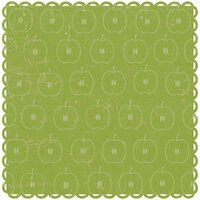 Creative Imaginations - Class Act Collection by Danelle Johnson - 12 x 12 Die Cut Paper - Green Apple