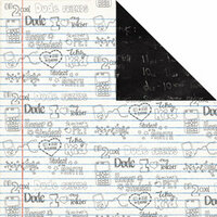 Creative Imaginations - Study Hall Collection by Danelle Johnson - 12 x 12 Double Sided Paper - Passing Notes, CLEARANCE