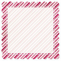 Creative Imaginations - Art Warehouse by Danelle Johnson - 12 x 12 Christmas Die Cut Paper - Hollyberry Candy Cane, CLEARANCE