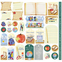 Creative Imaginations - It's Elementary Collection by Barb Tourtillotte - 12 x 12 Cardstock Stickers - School