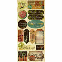 Creative Imaginations - Everyday Gourmet Collection by Christine Adolph - Jumbo Cardstock Stickers - Everyday Gourmet