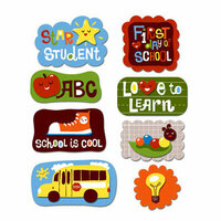 Creative Imaginations - Smarty Collection by Helen Dardik - 3 Dimensional Stickers - Smarty, CLEARANCE