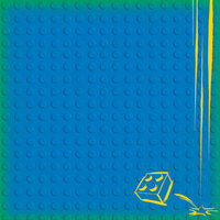 Creative Imaginations - Lego Classic Collection - 12 x 12 Embossed Paper - Classic Blue Brick