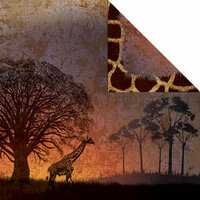 Creative Imaginations - Untamed Collection by Marah Johnson - 12 x 12 Double Sided Paper - Safari