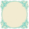 Creative Imaginations - Narratives - Bloom Collection - 12 x 12 Die Cut Paper - Antiquity Teal, CLEARANCE