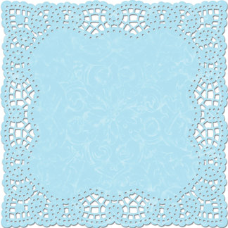 Creative Imaginations - Narratives by Karen Russell Collection - 12 x 12 Die Cut Paper - Sky Doily, CLEARANCE