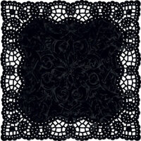 Creative Imaginations - Narratives by Karen Russell Collection - 12 x 12 Die Cut Paper - Black Doily