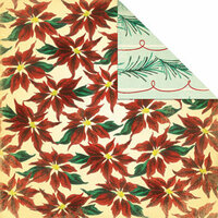 Creative Imaginations - Signature Collection - Christmas - 12 x 12 Double Sided Paper - Poinsettias