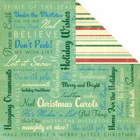 Creative Imaginations - Signature Collection - Christmas - 12 x 12 Double Sided Paper - Retro Words