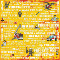 Creative Imaginations - Lego City Emergency Collection - 12 x 12 Paper - Firefighter