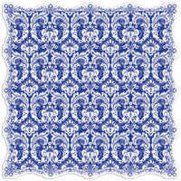 Creative Imaginations - Narratives by Karen Russell - Lilly Lane Collection - 12 x 12 Die Cut Paper - China Blue Damask