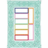 Creative Imaginations - Narratives by Karen Russell - Lilly Lane Collection - Embossed Cardstock Punchout Frame - Mint, CLEARANCE