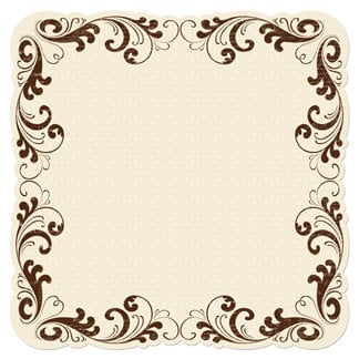 Creative Imaginations - Narratives by Karen Russell - Sepia Collection - 12 x 12 Die Cut Paper - Sepia Scroll