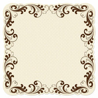 Creative Imaginations - Narratives by Karen Russell - Sepia Collection - 12 x 12 Die Cut Paper - Sepia Scroll