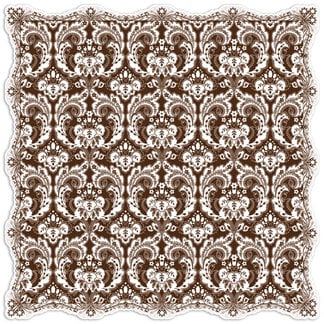 Creative Imaginations - Narratives by Karen Russell - Sepia Collection - 12 x 12 Die Cut Paper - Sepia Damask
