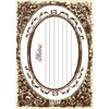 Creative Imaginations - Narratives by Karen Russell - Sepia Collection - Embossed Cardstock Punchout Frame - Sepia Oval, CLEARANCE