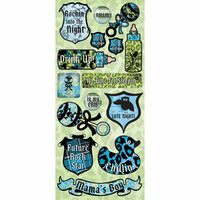 Creative Imaginations - Melange - Rock-A-Bye Baby Boy Collection - Jumbo Cardstock Stickers - Boy