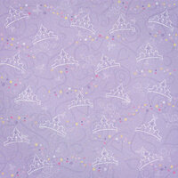 Creative Imaginations - Fairytale Collection - 12 x 12 Glitter Paper - Crown