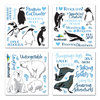 Creative Imaginations - Seaworld - Penguins Collection - Rub Ons Swatch Pack - Penguin