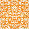 Creative Imaginations - Art Warehouse by Danelle Johnson - Harvest Moon Collection - 12 x 12 Flocked Paper - Pumpkin Flourish