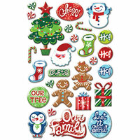 Creative Imaginations - Dear Santa Collection by Helen Dardik - Christmas - Epoxy Stickers