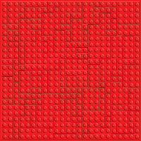 Creative Imaginations - Lego Classic Collection - 12 x 12 Embossed Paper - Red Brick