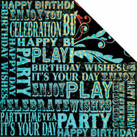 Creative Imaginations - Melange - Celebrate Me Collection - 12 x 12 Double Sided Paper - VIP