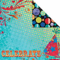 Creative Imaginations - Melange - Celebrate Me Collection - 12 x 12 Double Sided Paper - Celebrate