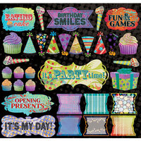 Creative Imaginations - Melange - Celebrate Me Collection - 12 x 12 Cardstock Stickers - Shapes