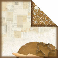 Creative Imaginations - Christmas in the Kitchen Collection by Samantha Walker - 12 x 12 Double Sided Paper - Gingerbread