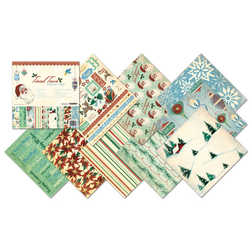 Creative Imaginations - Tinsel Town Collection - Christmas - 12 x 12 Paper Pad, CLEARANCE