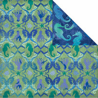 Creative Imaginations - Oceana Collection - 12 x 12 Double Sided Paper - Mermaid Noveau