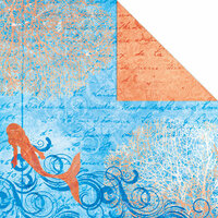 Creative Imaginations - Oceana Collection - 12 x 12 Double Sided Paper - Lagoon Frolic