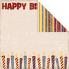 Creative Imaginations - Old Guys Rule Birthday Collection - 12 x 12 Double Sided Paper - Birthday Candles