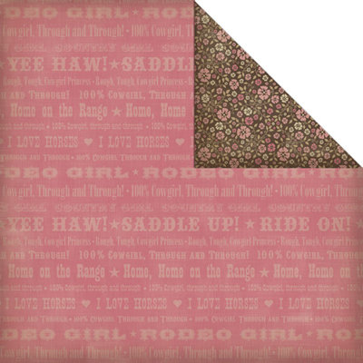 Creative Imaginations - Cowgirl Collection - 12 x 12 Double Sided Paper - Rodeo Girl