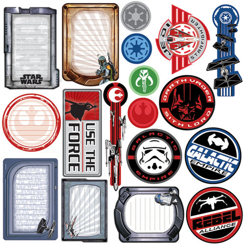 Creative Imaginations - Star Wars Collection - Die Cut Pieces - Star Wars Shapes, CLEARANCE