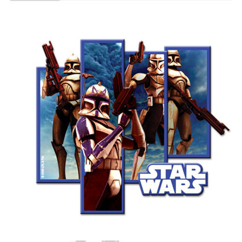 Creative Imaginations - Star Wars Clone Wars Collection - Layered Chipboard Sticker with Foil Accents - The Clone Wars