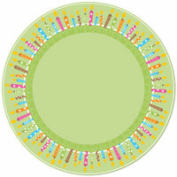 Creative Imaginations - Birthday Bliss Collection - 12 x 12 Glitter Die Cut Paper - Candles Circle