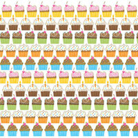 Creative Imaginations - Birthday Bliss Collection - 12 x 12 Glitter Paper - Bliss Cupcakes